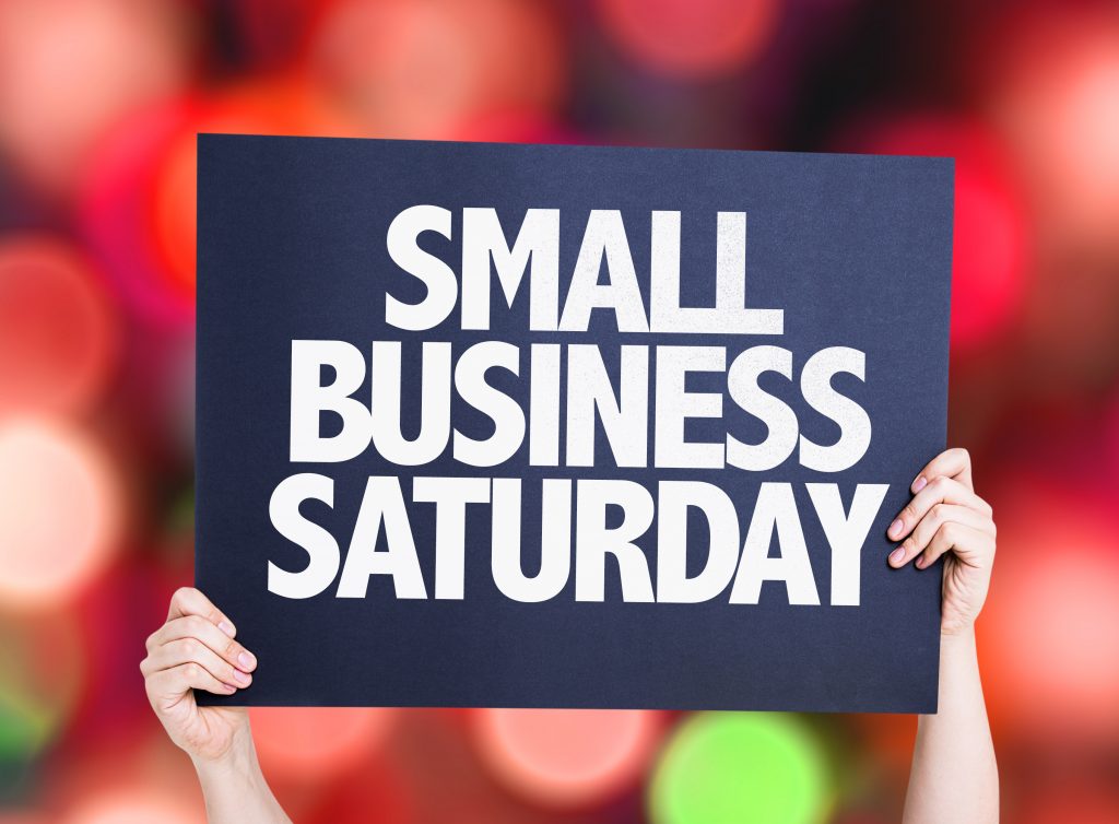 Small Business Saturday Small Business Saturday card with bokeh background